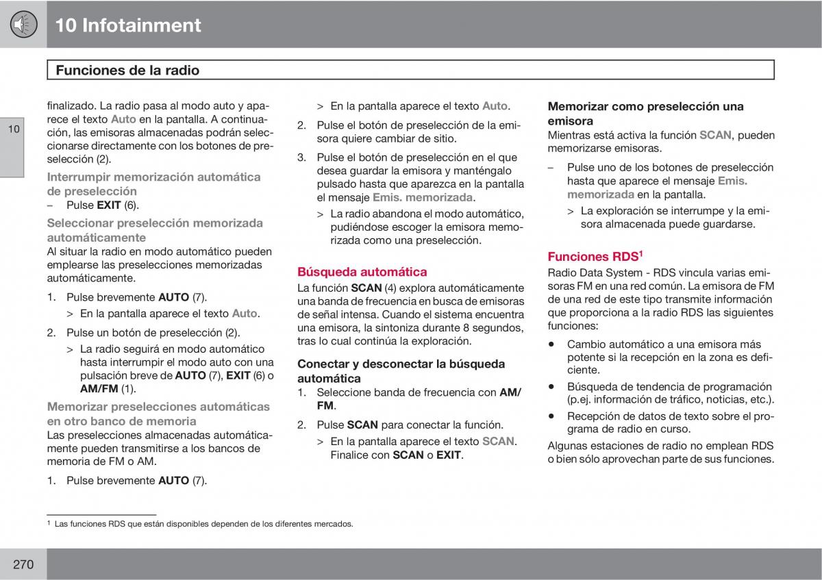 Volvo C30 manual del propietario / page 272