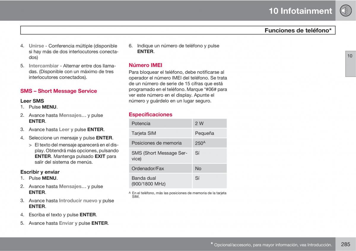 Volvo C30 manual del propietario / page 287