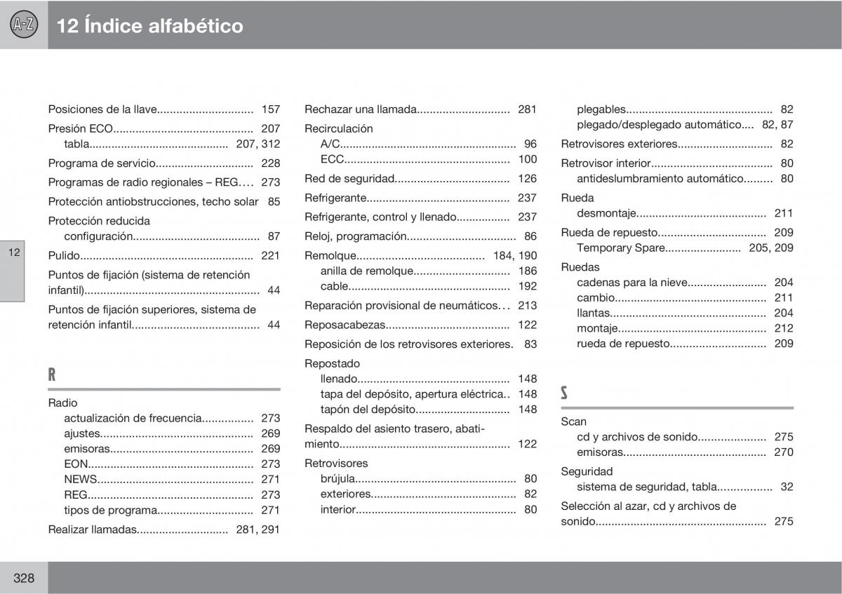 Volvo C30 manual del propietario / page 330