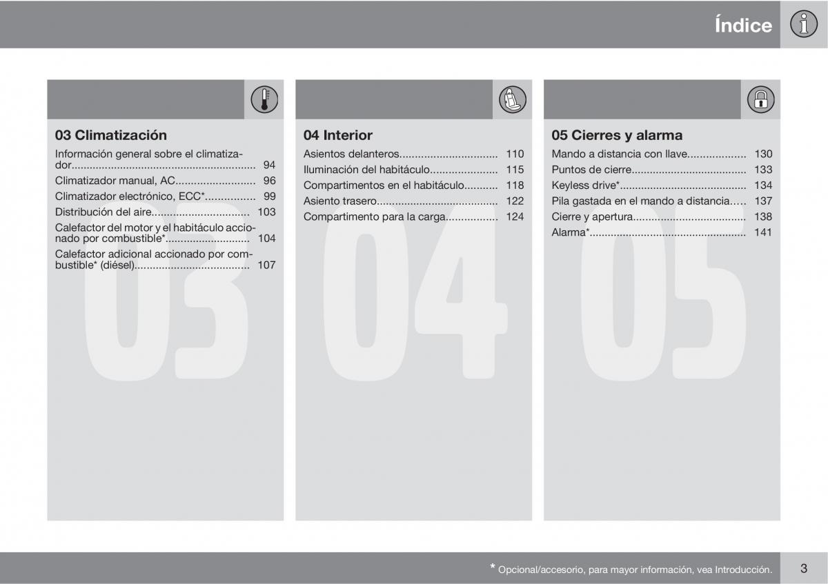 Volvo C30 manual del propietario / page 5