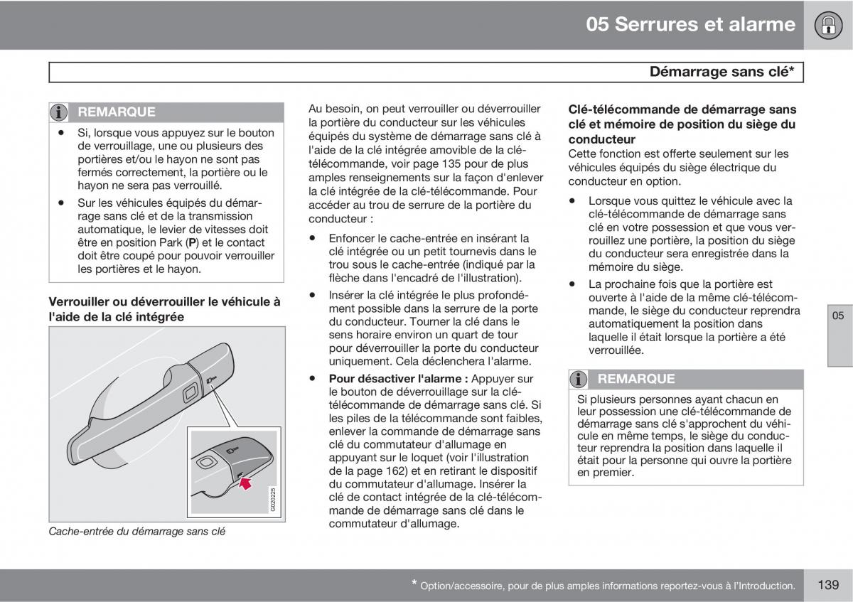 Volvo C30 manuel du proprietaire / page 141