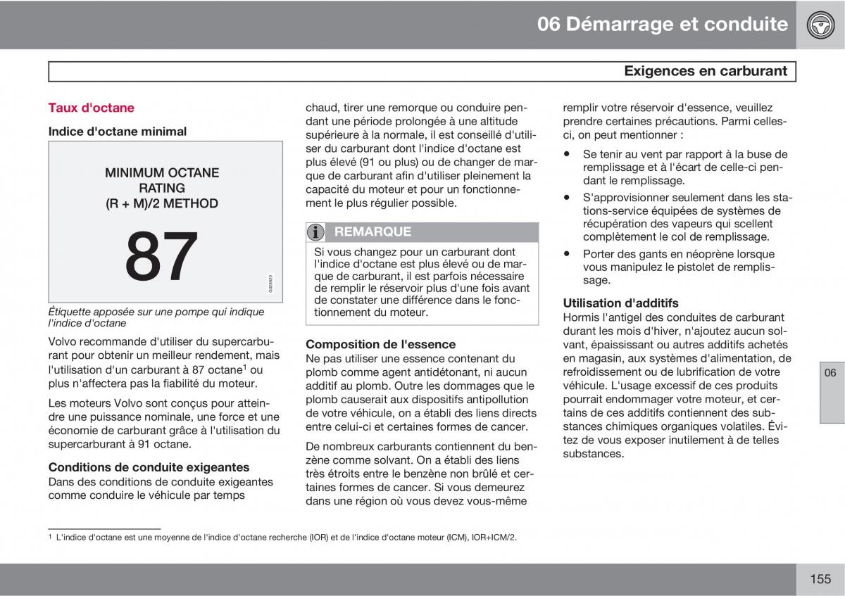 Volvo C30 manuel du proprietaire / page 157