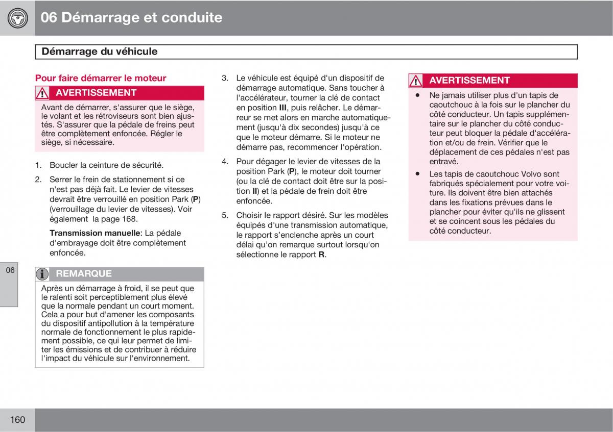 Volvo C30 manuel du proprietaire / page 162