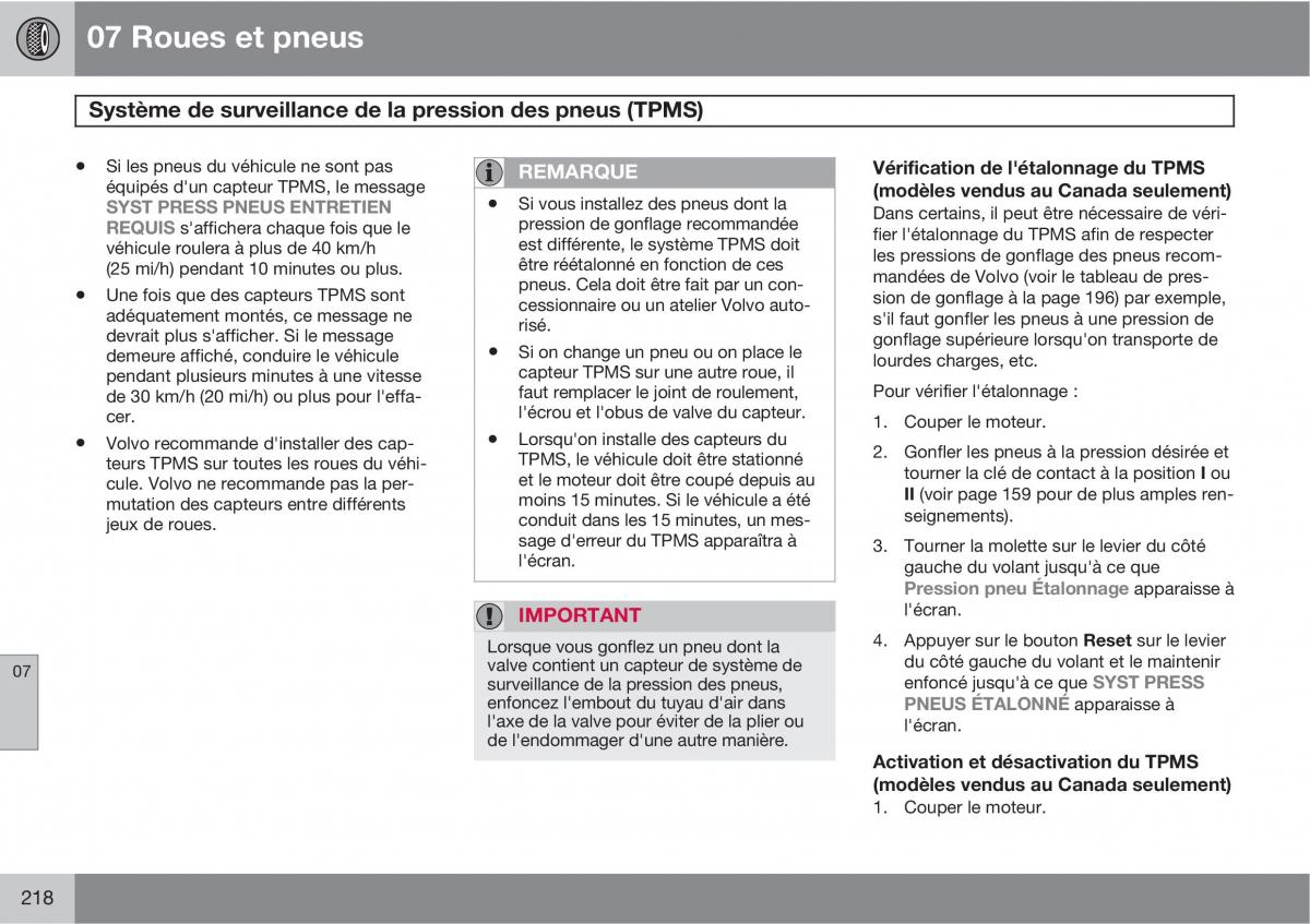 Volvo C30 manuel du proprietaire / page 220