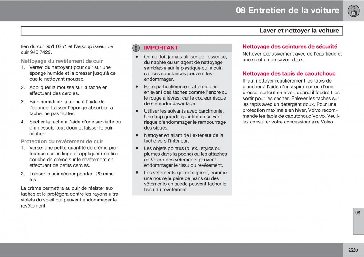 Volvo C30 manuel du proprietaire / page 227