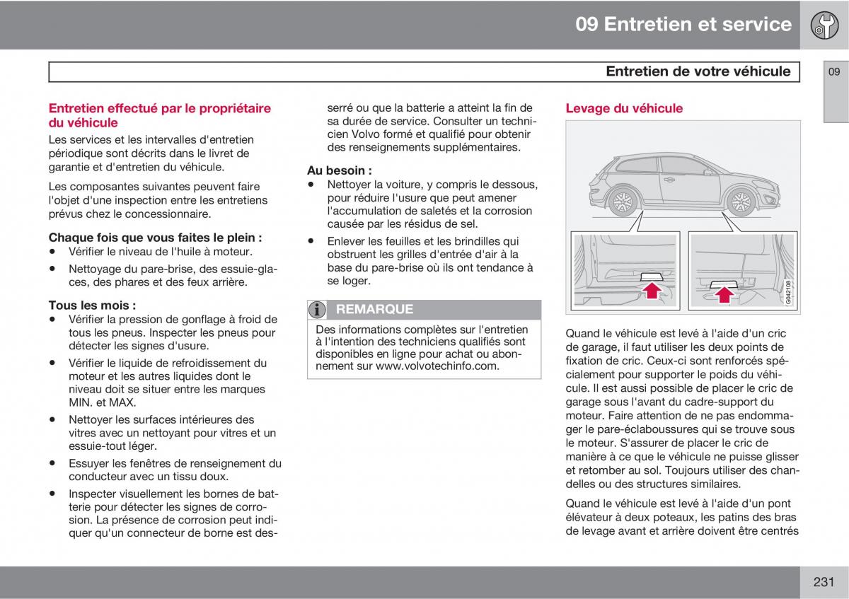 Volvo C30 manuel du proprietaire / page 233