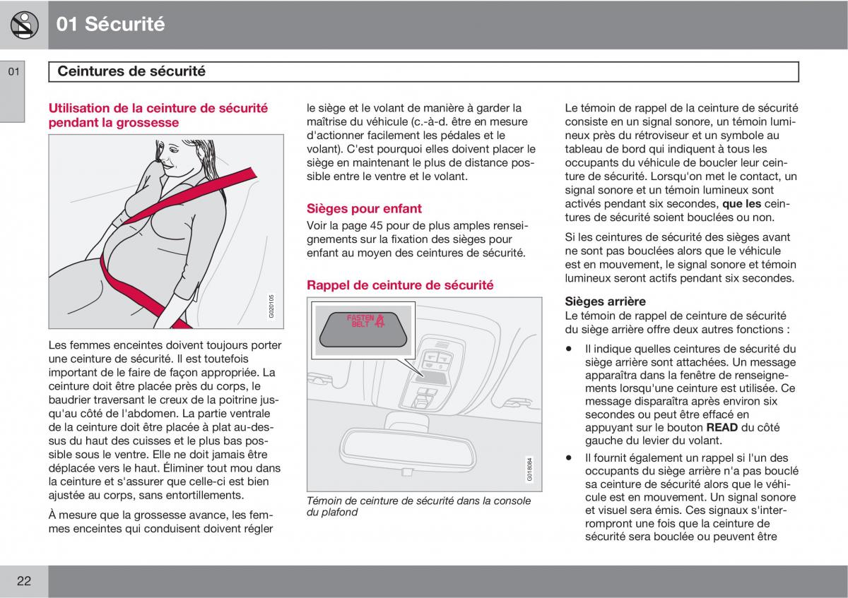 Volvo C30 manuel du proprietaire / page 24