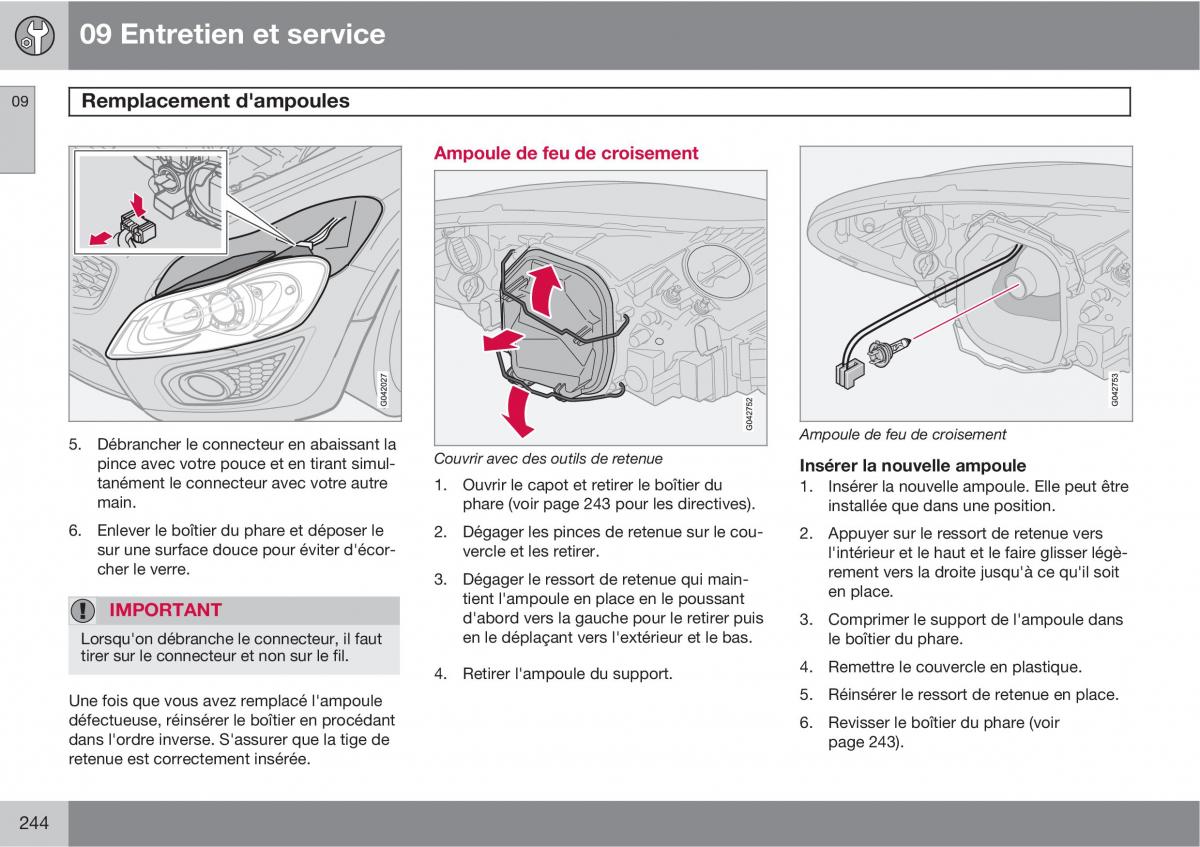 Volvo C30 manuel du proprietaire / page 246