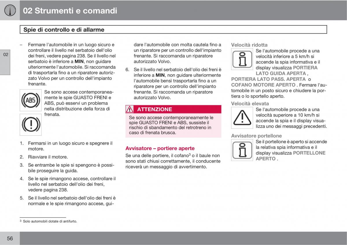 Volvo C30 manuale del proprietario / page 58