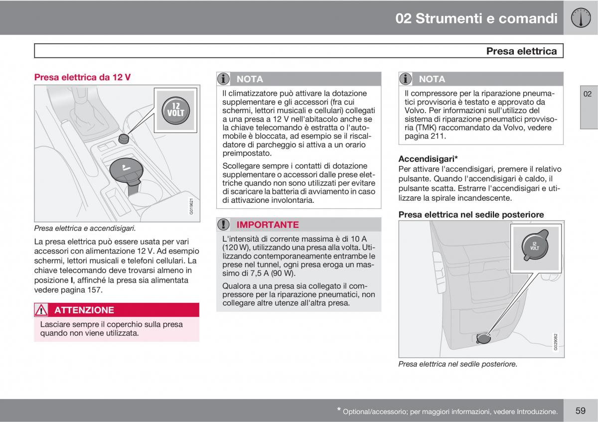 Volvo C30 manuale del proprietario / page 61