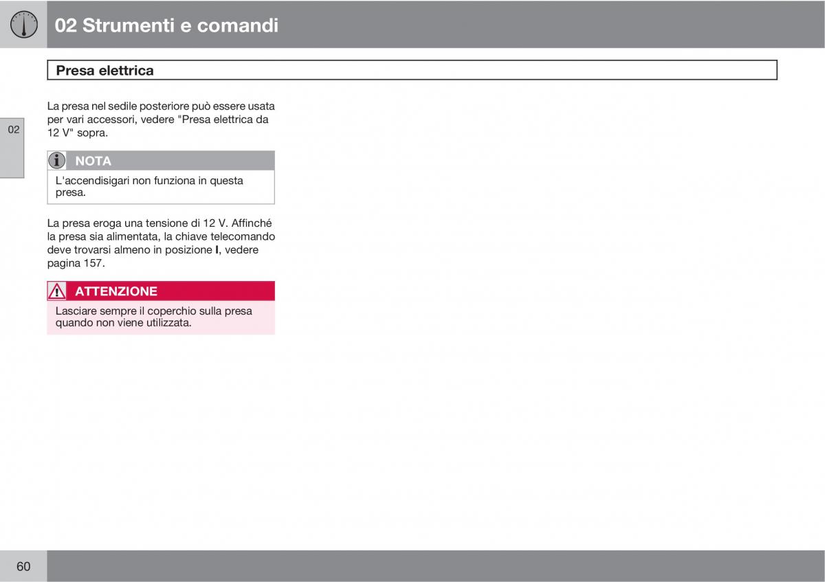 Volvo C30 manuale del proprietario / page 62