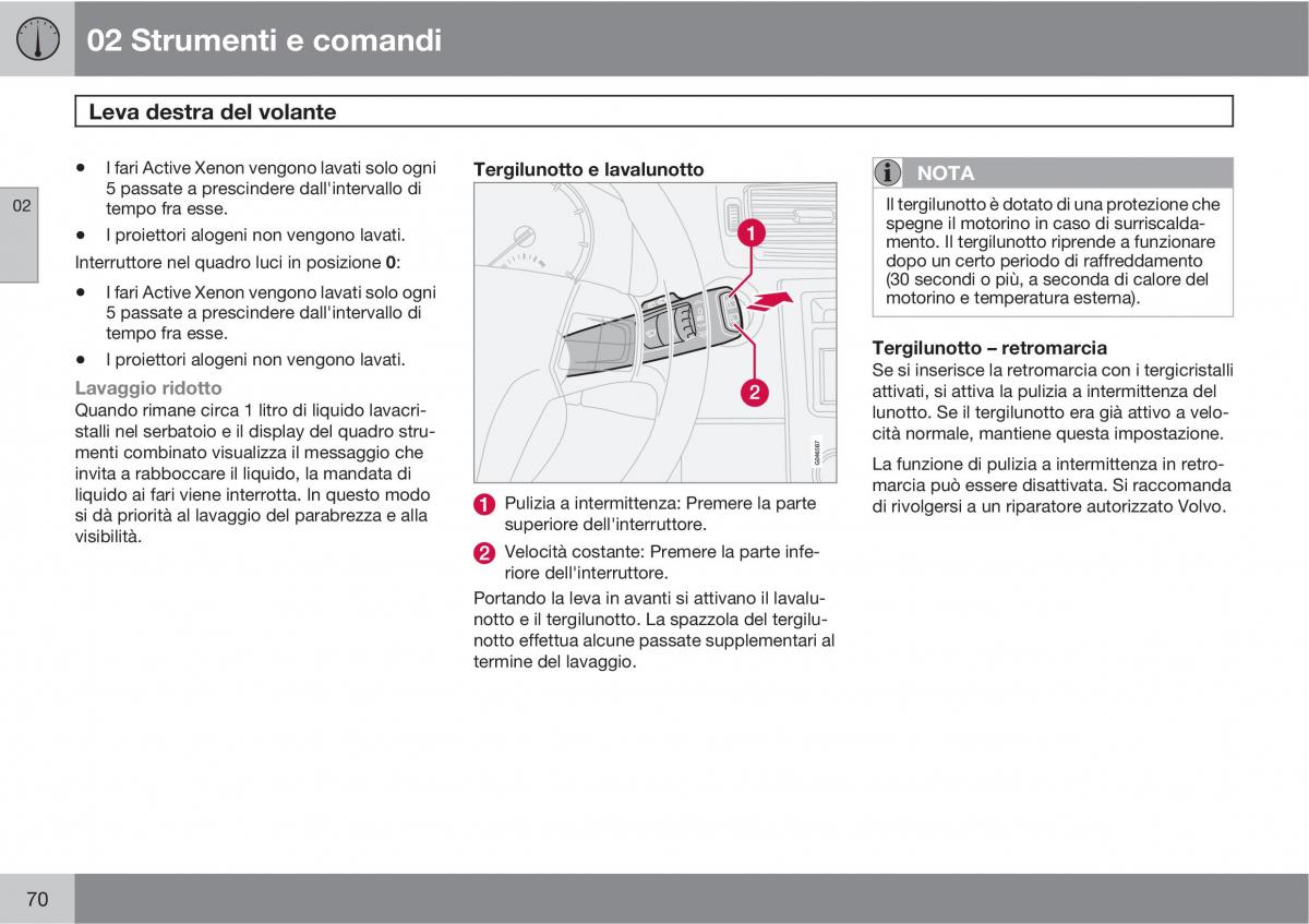 Volvo C30 manuale del proprietario / page 72