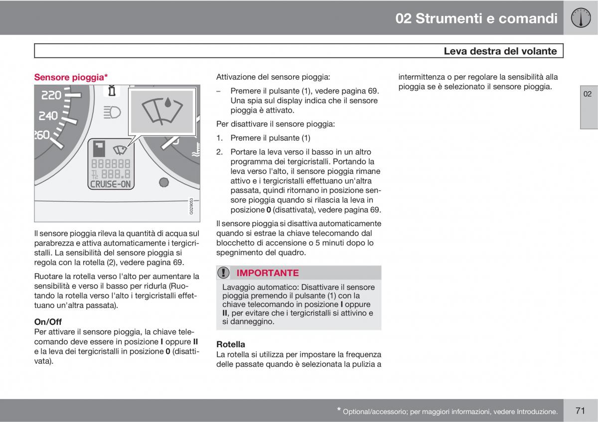 Volvo C30 manuale del proprietario / page 73