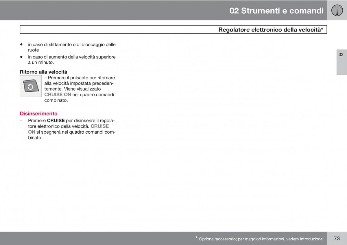 Volvo C30 manuale del proprietario / page 75