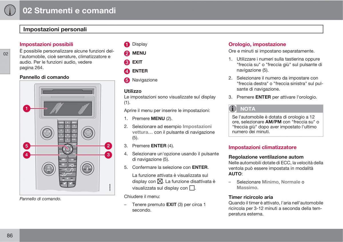 Volvo C30 manuale del proprietario / page 88