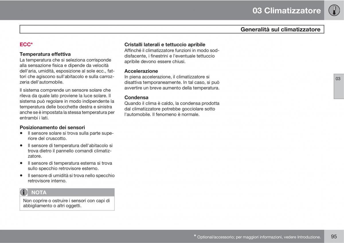 Volvo C30 manuale del proprietario / page 97