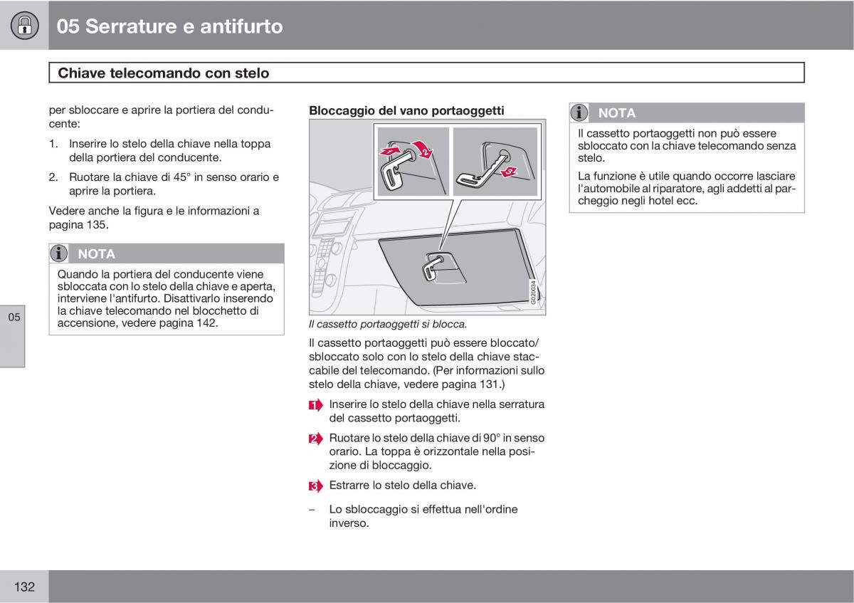 Volvo C30 manuale del proprietario / page 134