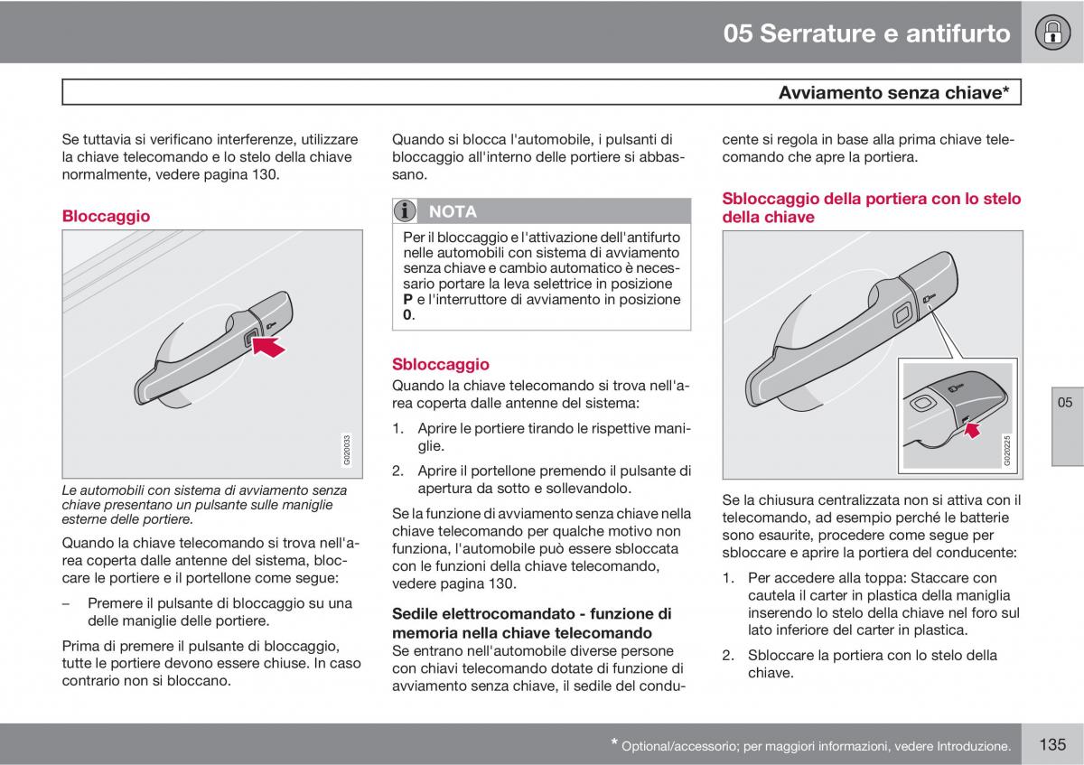 Volvo C30 manuale del proprietario / page 137