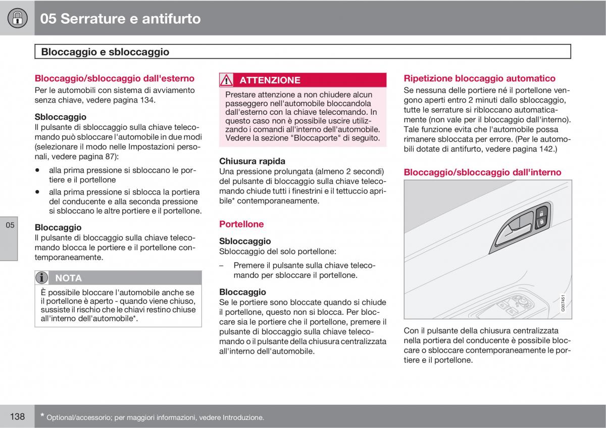 Volvo C30 manuale del proprietario / page 140