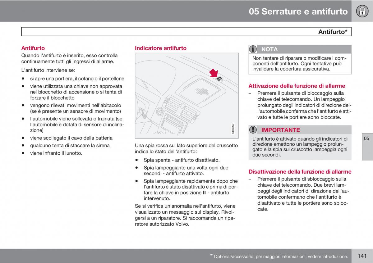 Volvo C30 manuale del proprietario / page 143