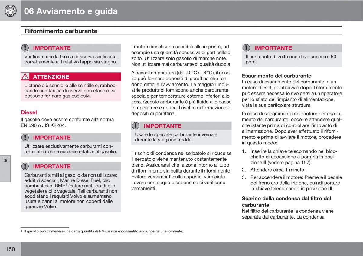 Volvo C30 manuale del proprietario / page 152