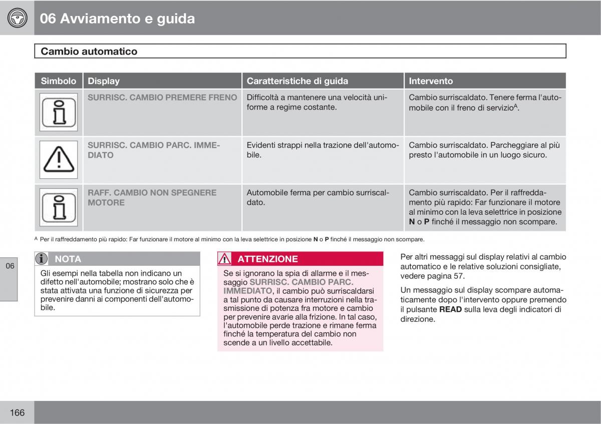 Volvo C30 manuale del proprietario / page 168