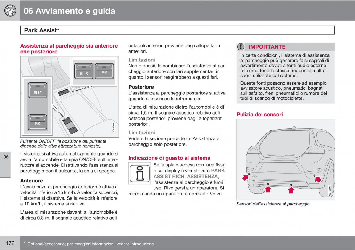 Volvo C30 manuale del proprietario / page 178