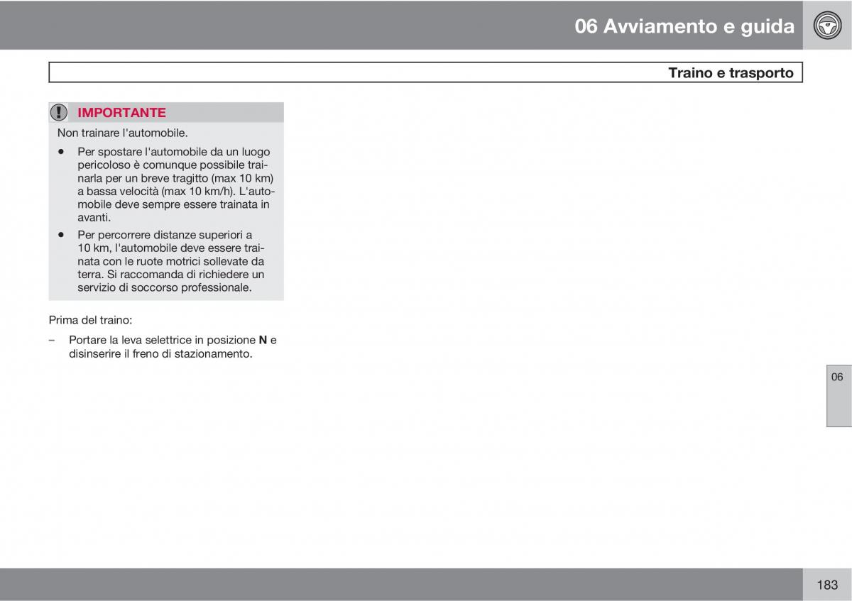 Volvo C30 manuale del proprietario / page 185