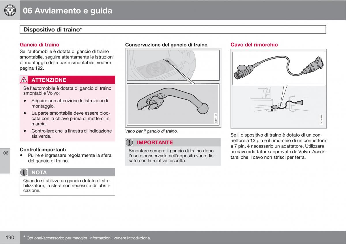 Volvo C30 manuale del proprietario / page 192