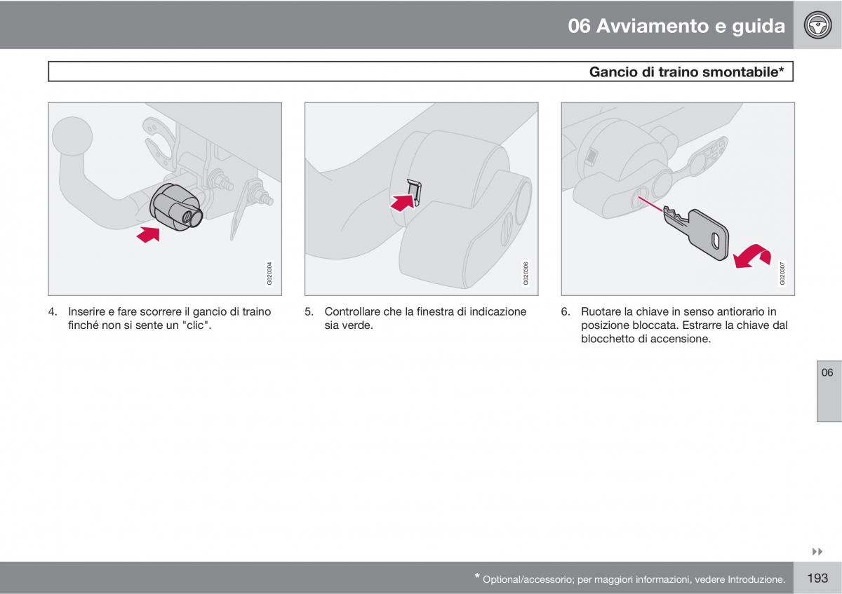 Volvo C30 manuale del proprietario / page 195