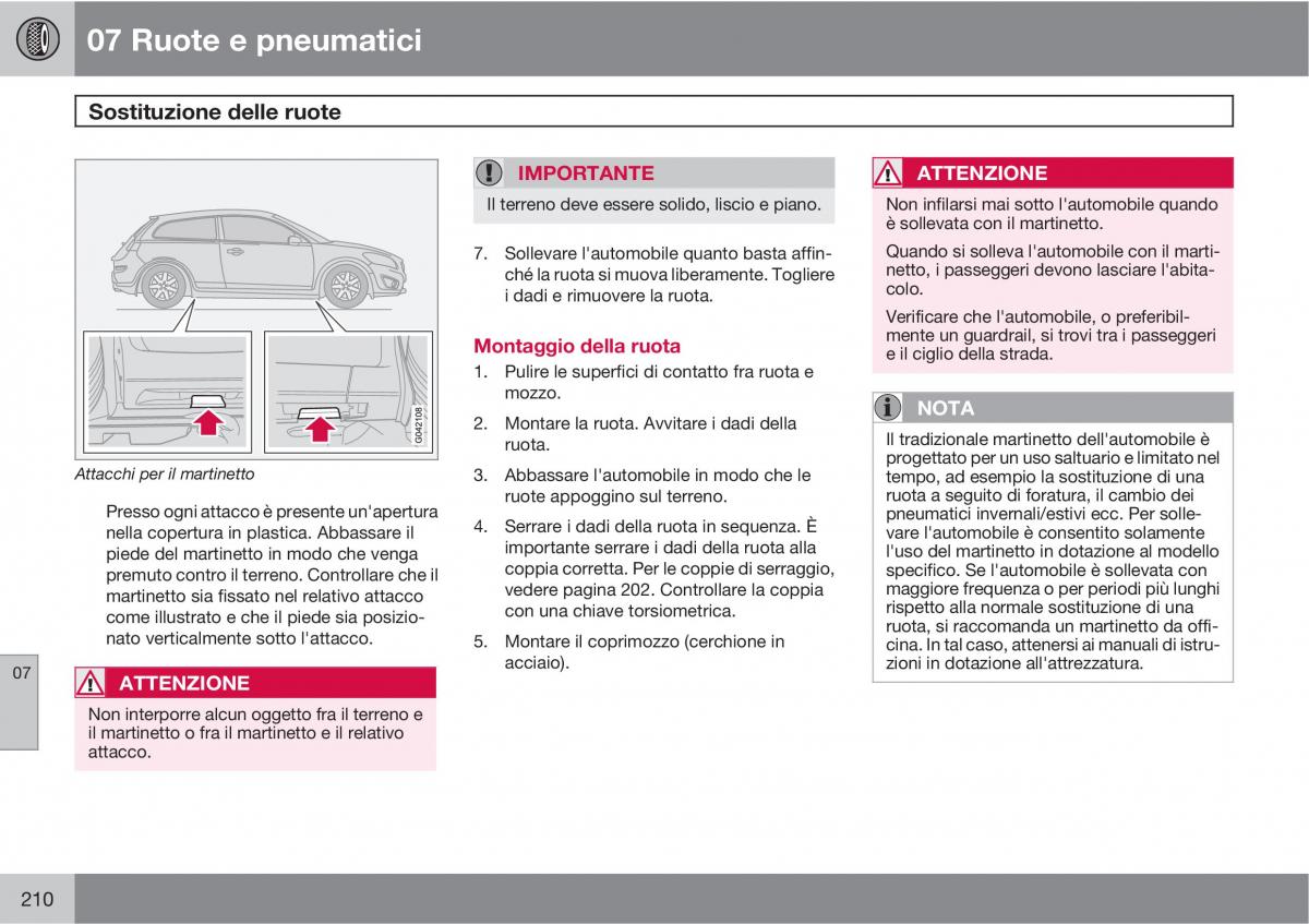 Volvo C30 manuale del proprietario / page 212