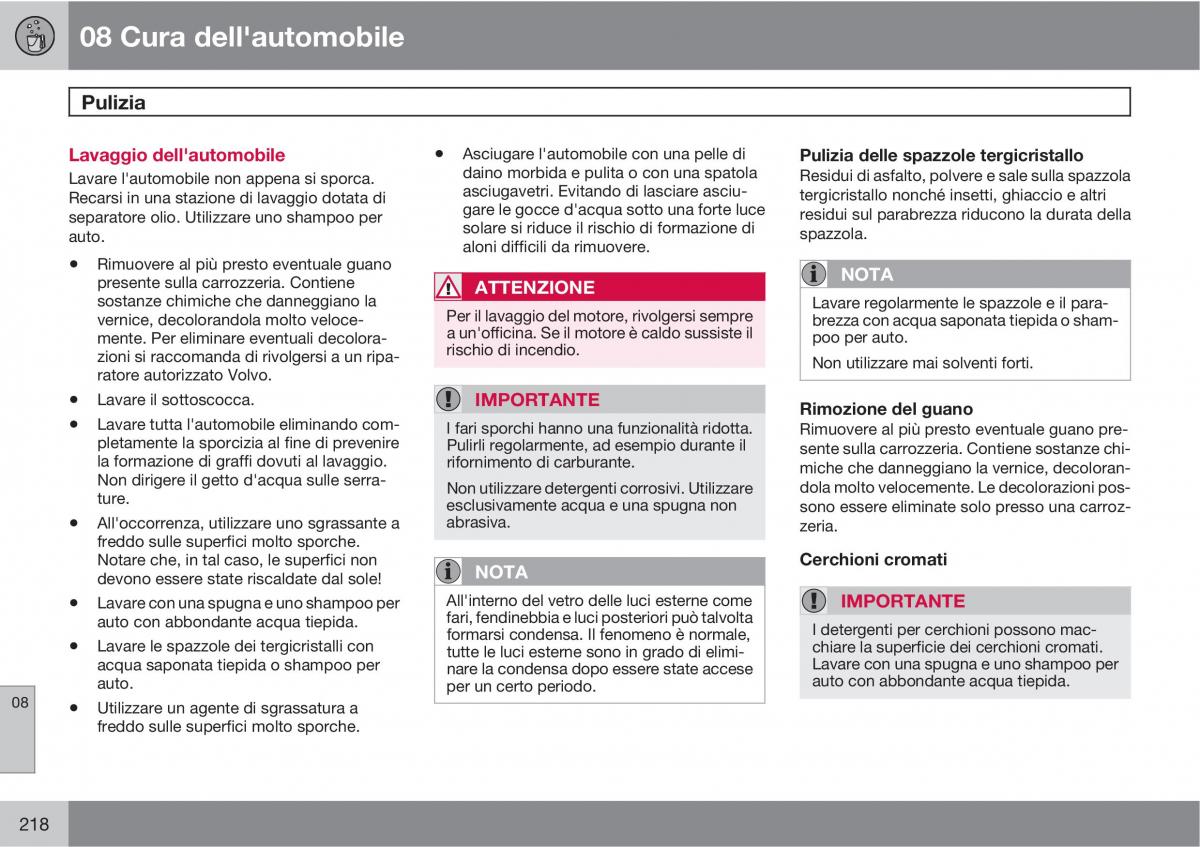 Volvo C30 manuale del proprietario / page 220