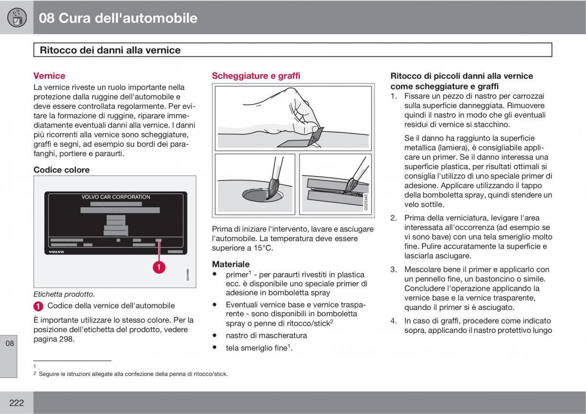 Volvo C30 manuale del proprietario / page 224