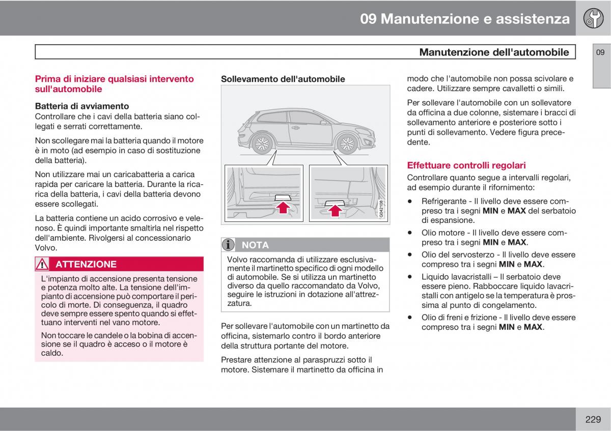 Volvo C30 manuale del proprietario / page 231