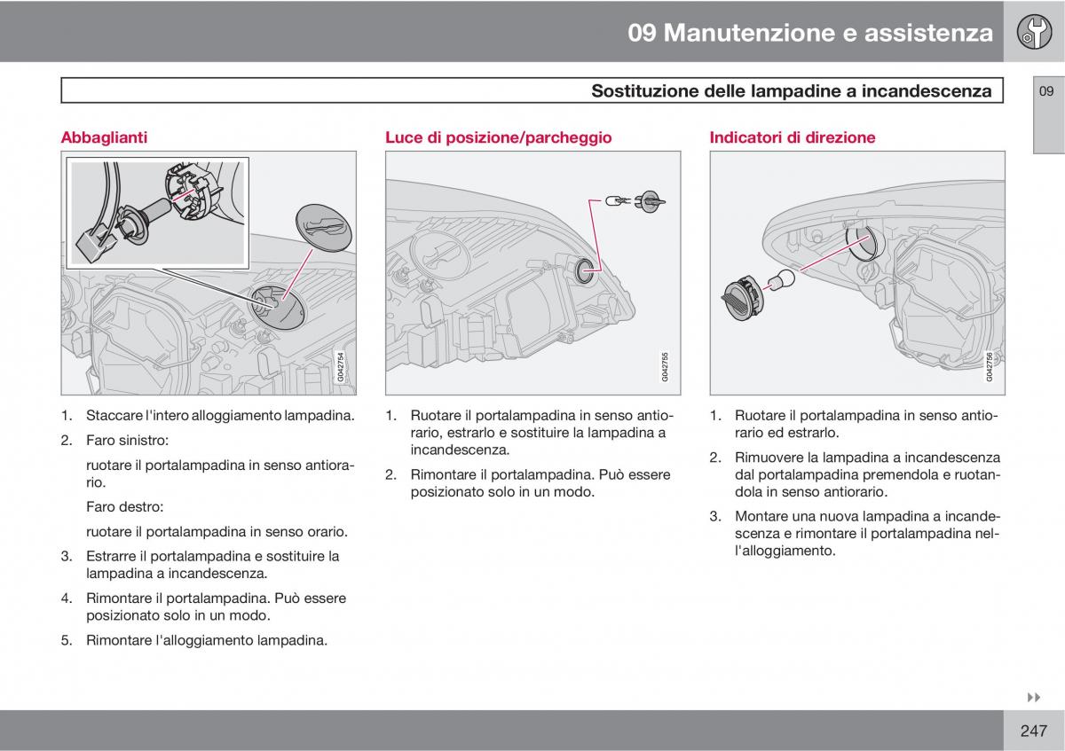 Volvo C30 manuale del proprietario / page 249