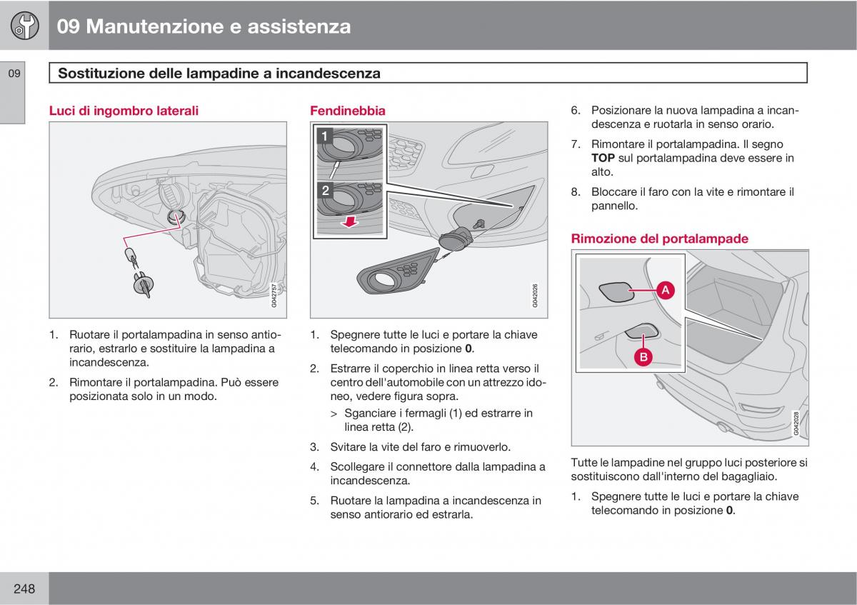 Volvo C30 manuale del proprietario / page 250