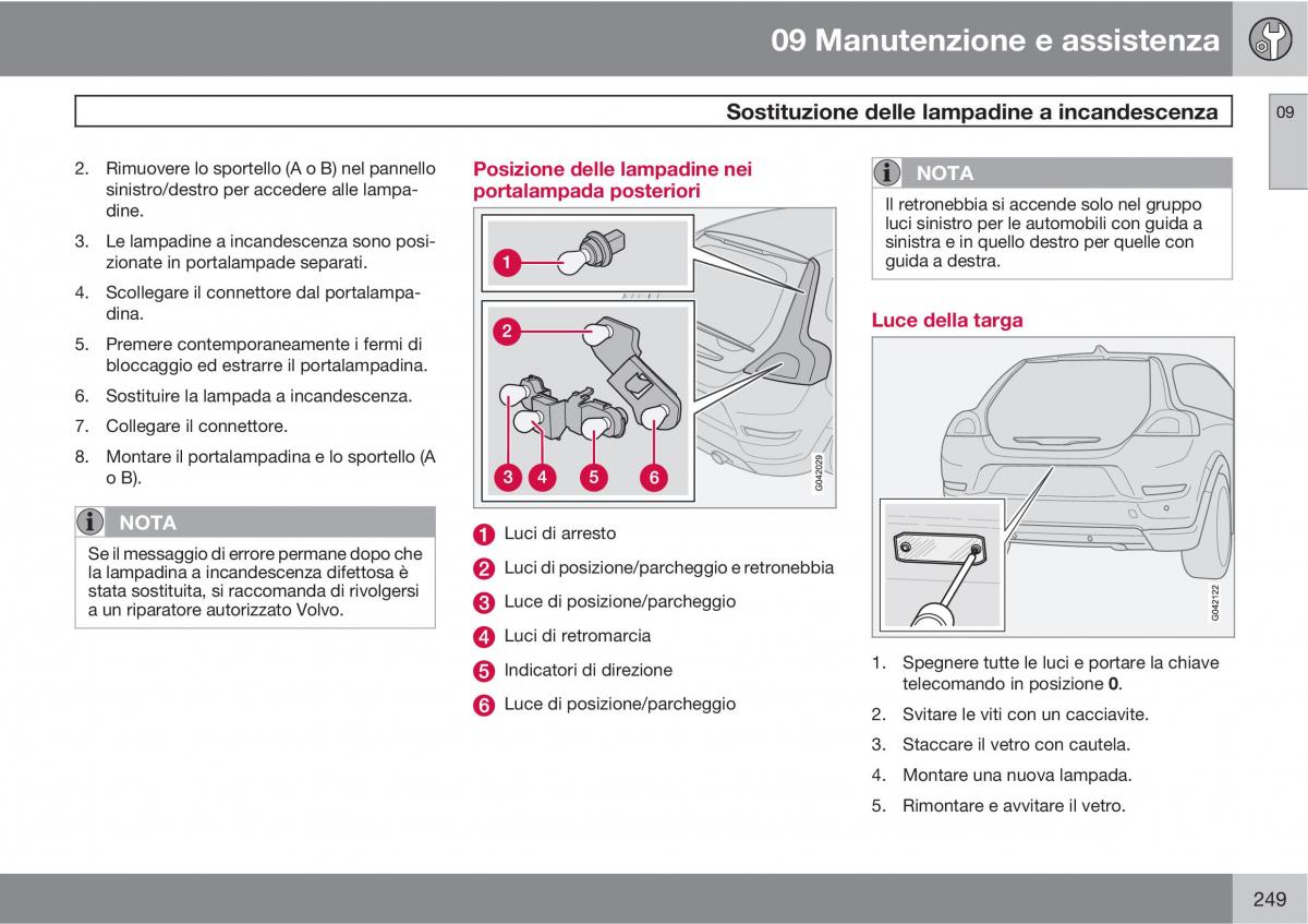 Volvo C30 manuale del proprietario / page 251