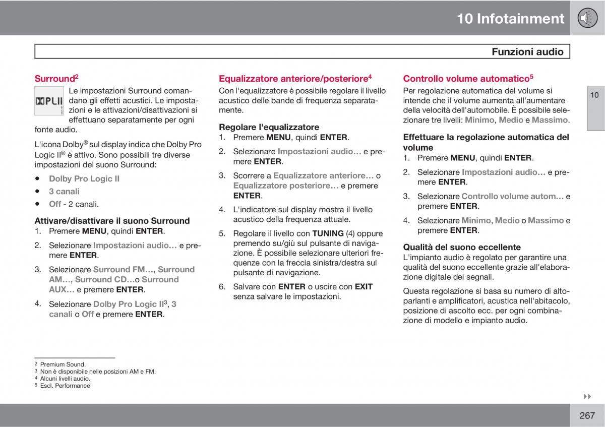 Volvo C30 manuale del proprietario / page 269