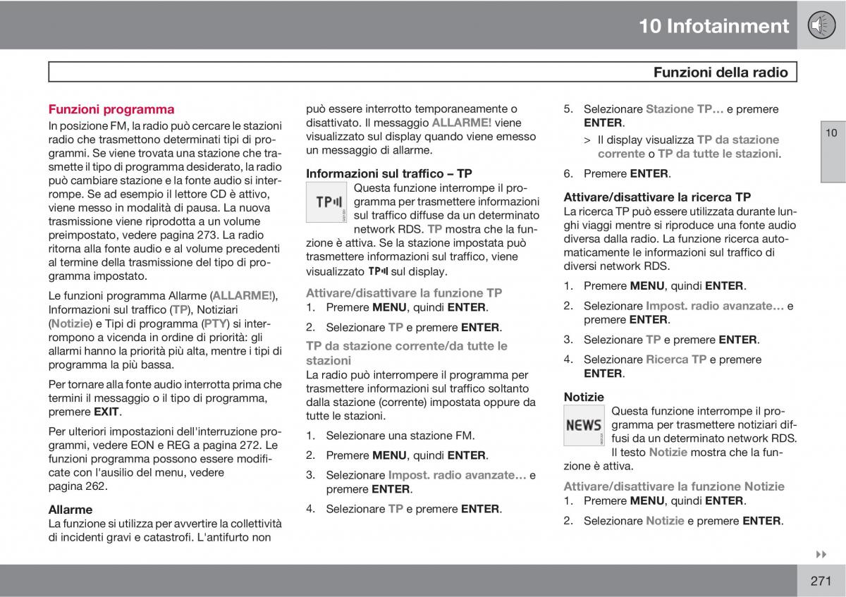 Volvo C30 manuale del proprietario / page 273