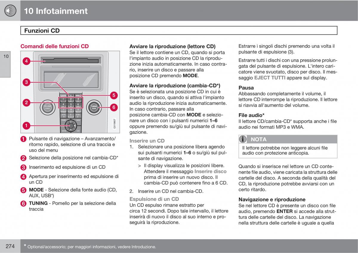 Volvo C30 manuale del proprietario / page 276