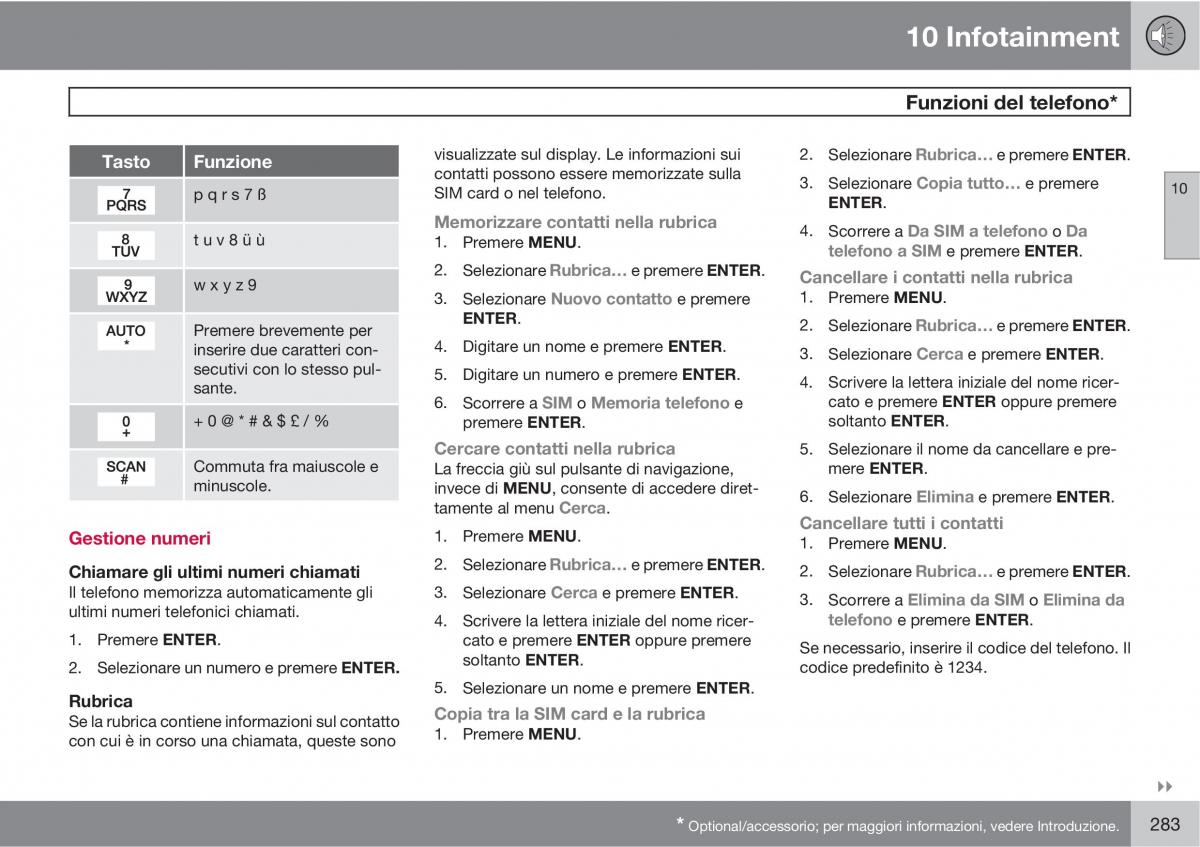 Volvo C30 manuale del proprietario / page 285