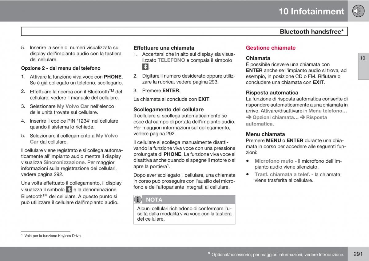 Volvo C30 manuale del proprietario / page 293