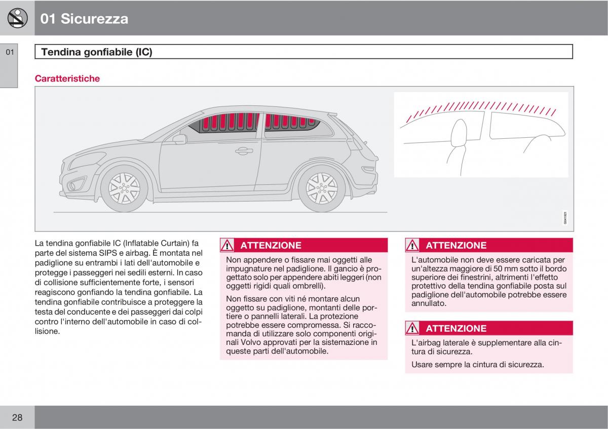 Volvo C30 manuale del proprietario / page 30