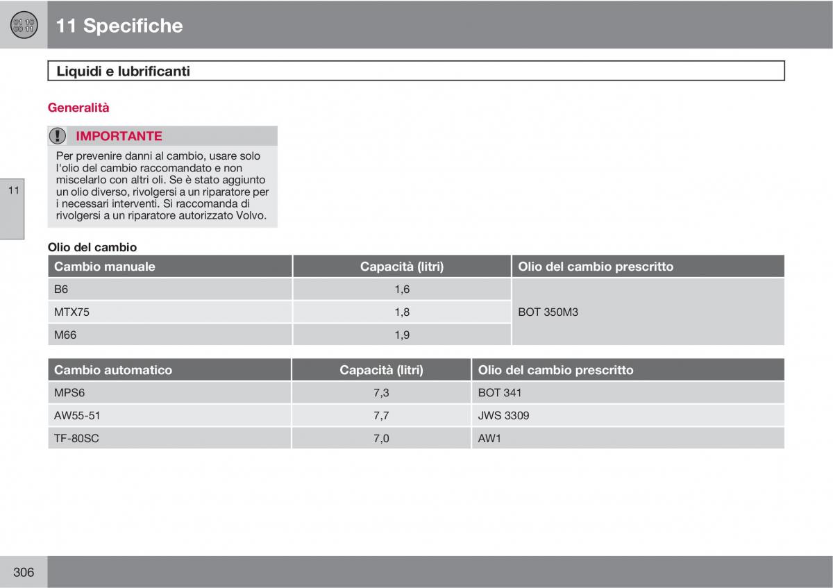 Volvo C30 manuale del proprietario / page 308