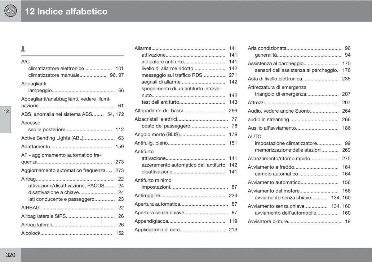 Volvo C30 manuale del proprietario / page 322