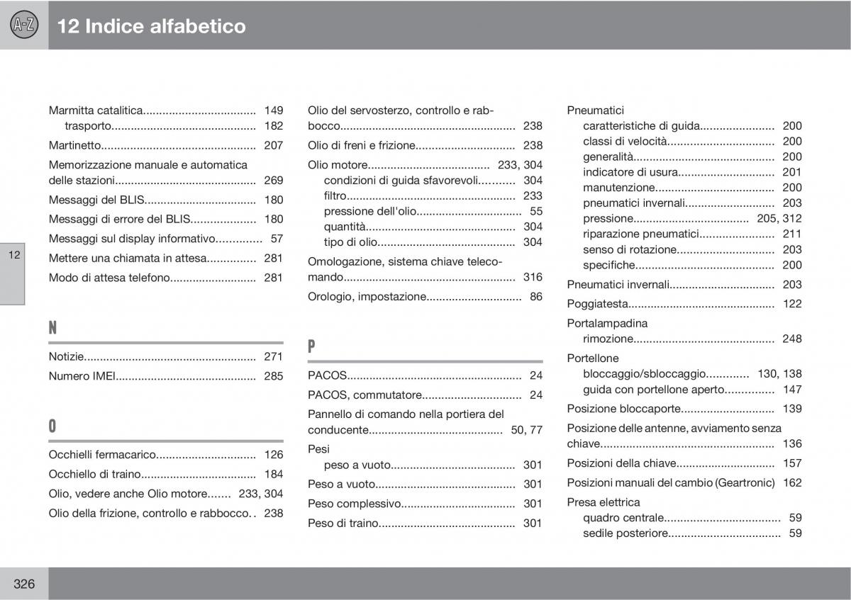 Volvo C30 manuale del proprietario / page 328