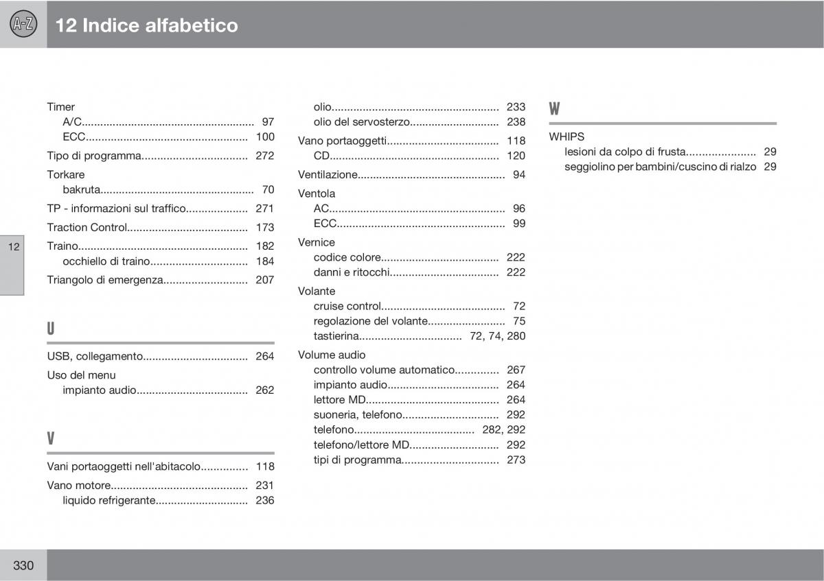 Volvo C30 manuale del proprietario / page 332