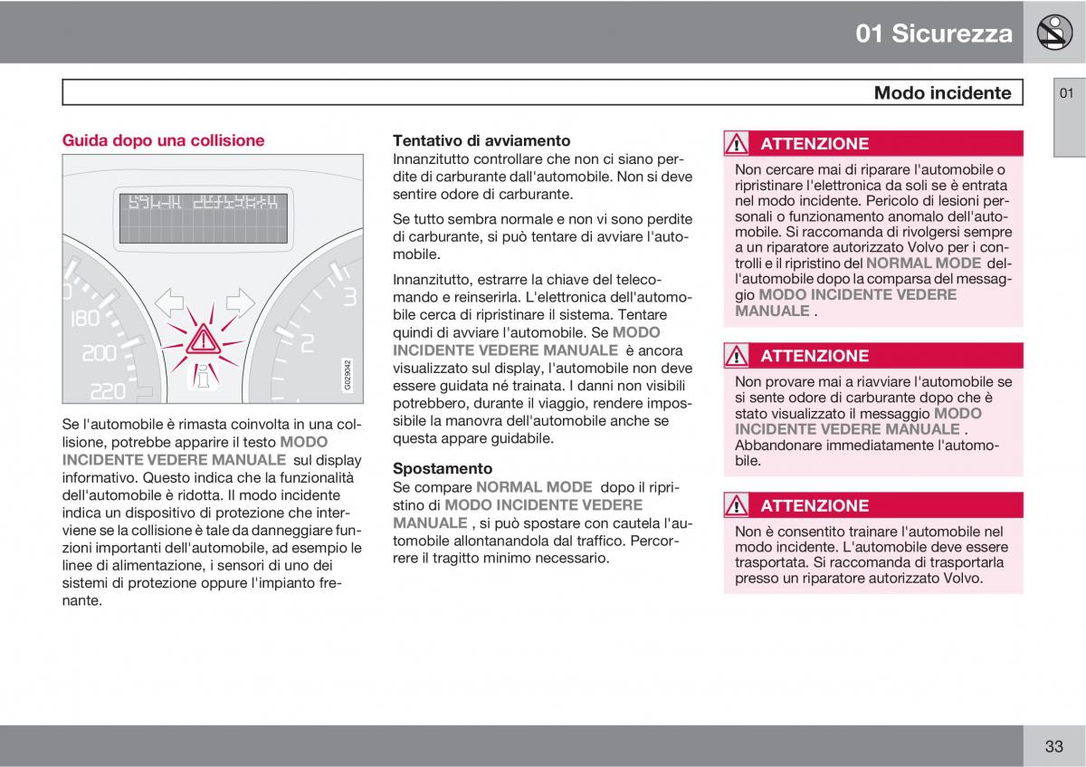 Volvo C30 manuale del proprietario / page 35