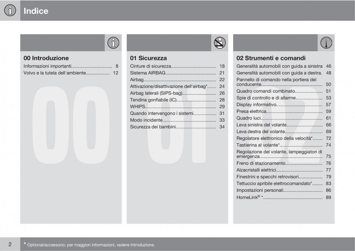 Volvo C30 manuale del proprietario / page 4