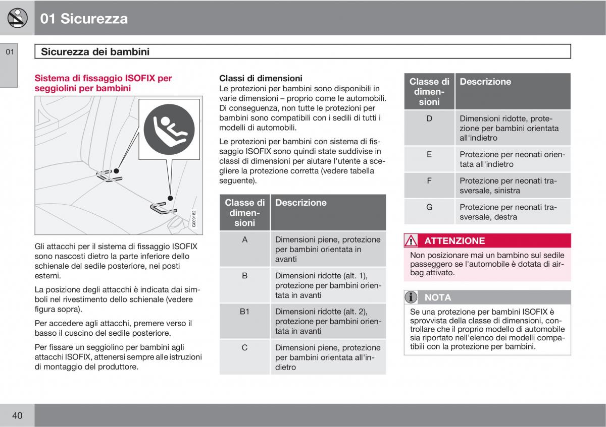 Volvo C30 manuale del proprietario / page 42